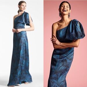 Sachin & Babi Chelsea One Shoulder Gown Maxi Dress in Size 10